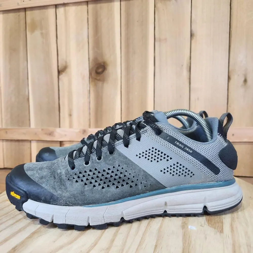 Danner Trail 2650 3 Shoes Mens 8.5 Gray Leather Hiking Sneakers MISSING INSOLES